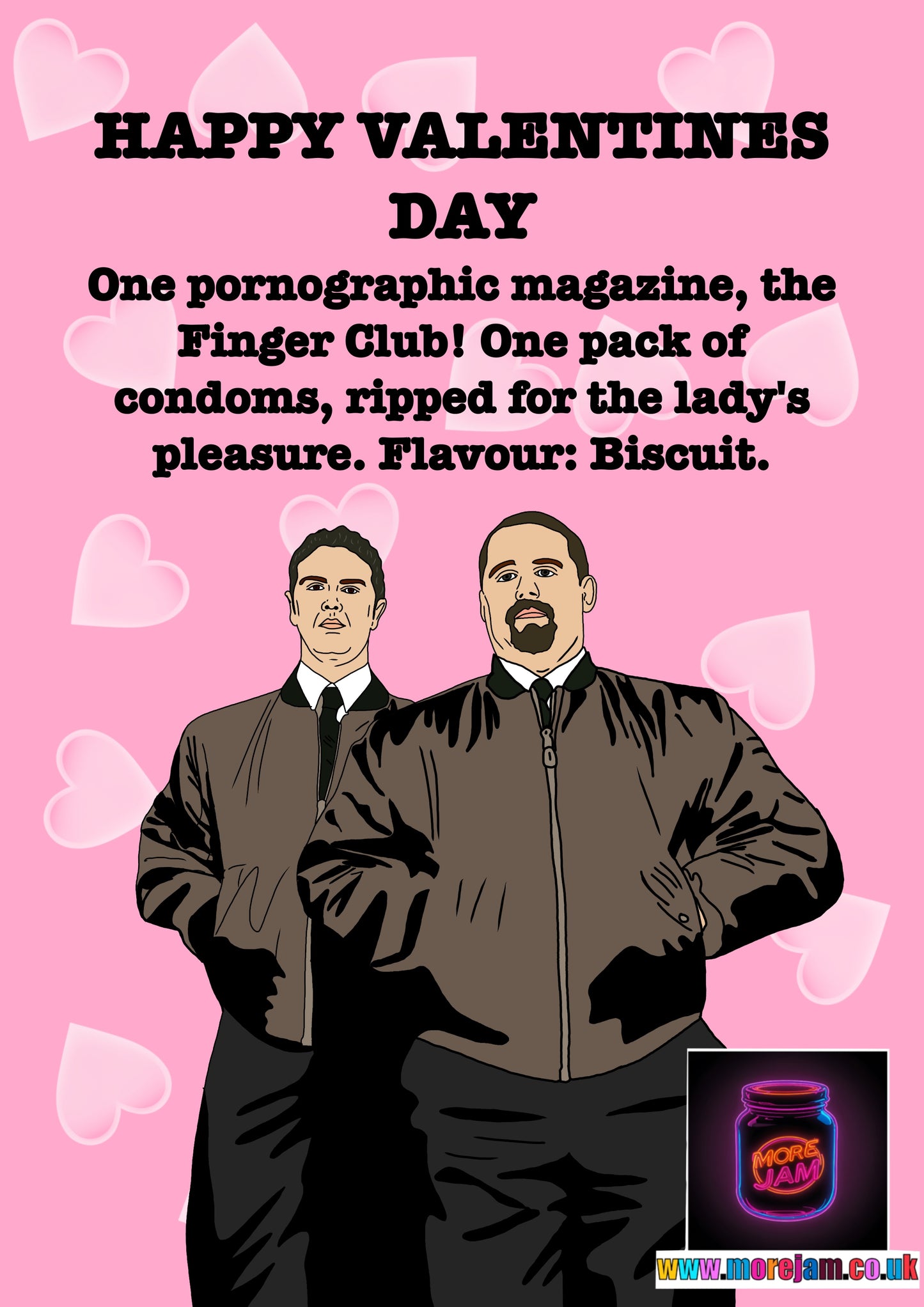 Phoenix Nights Max And Paddy Finger Club Valentines Card | Funny Comedy Card | More Jam