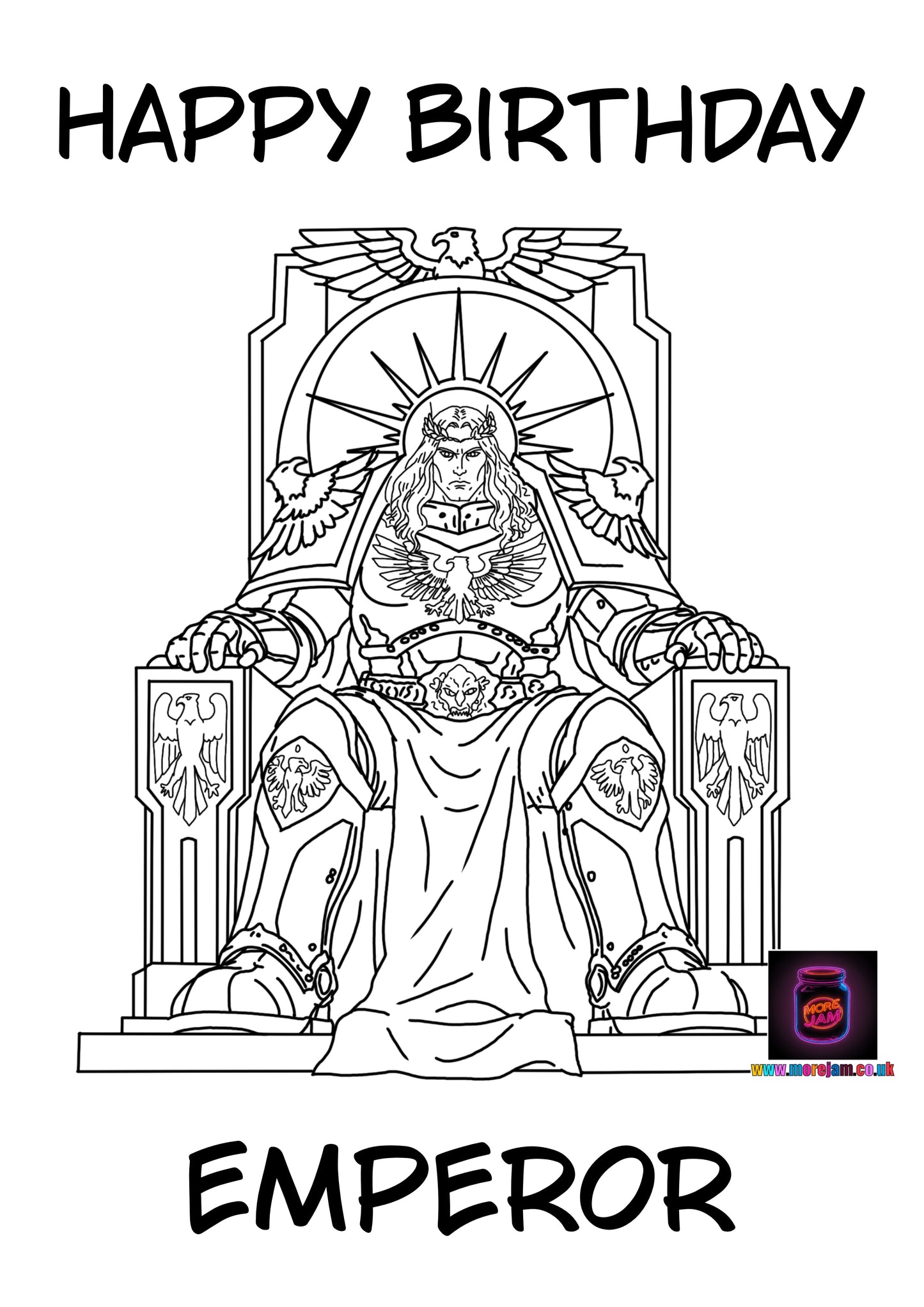 Emperor | Warhammer Birthday Card | More Jam