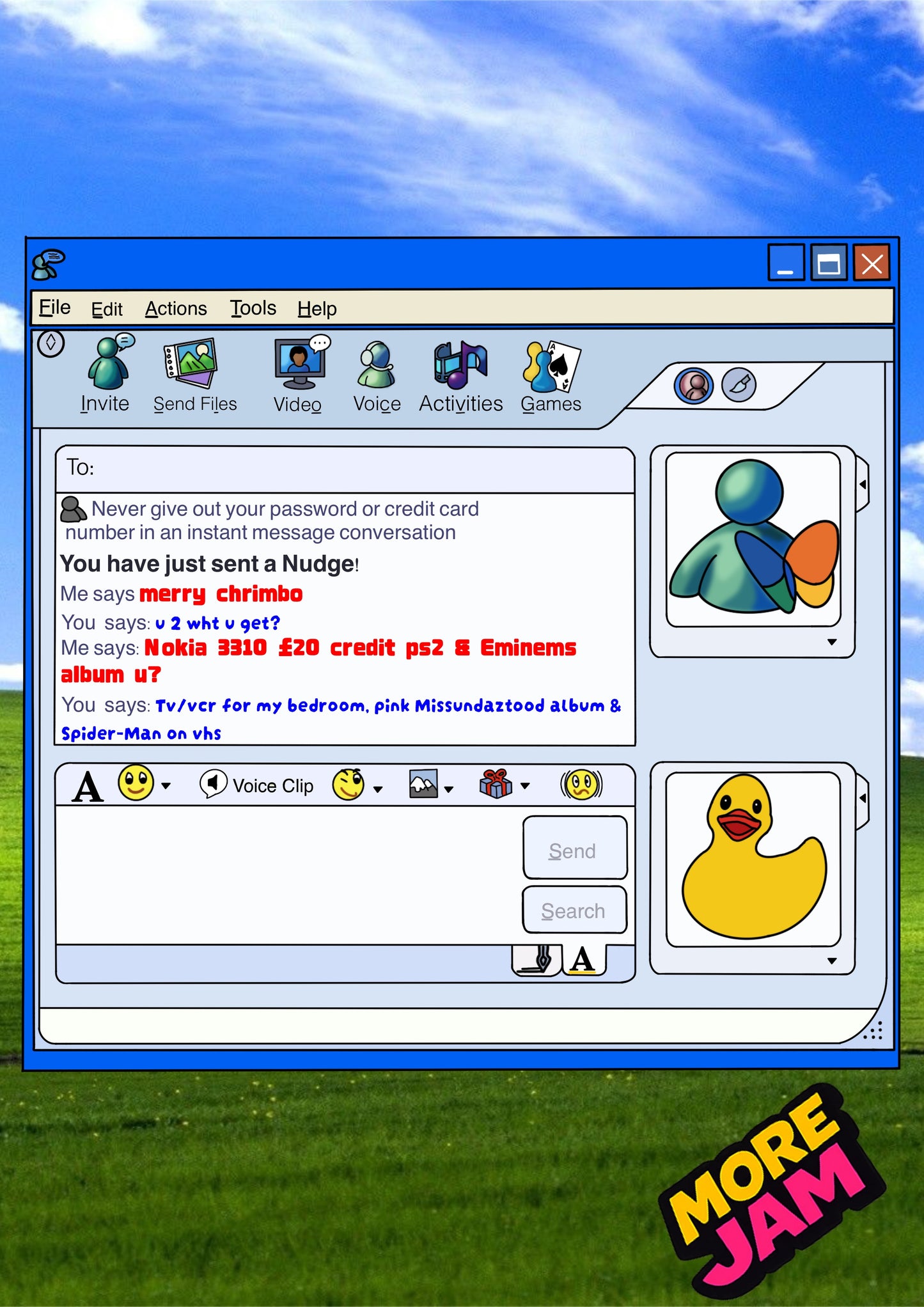 MSN Nokia 3310 & Phone Credit | Funny 90s Christmas Card | More Jam