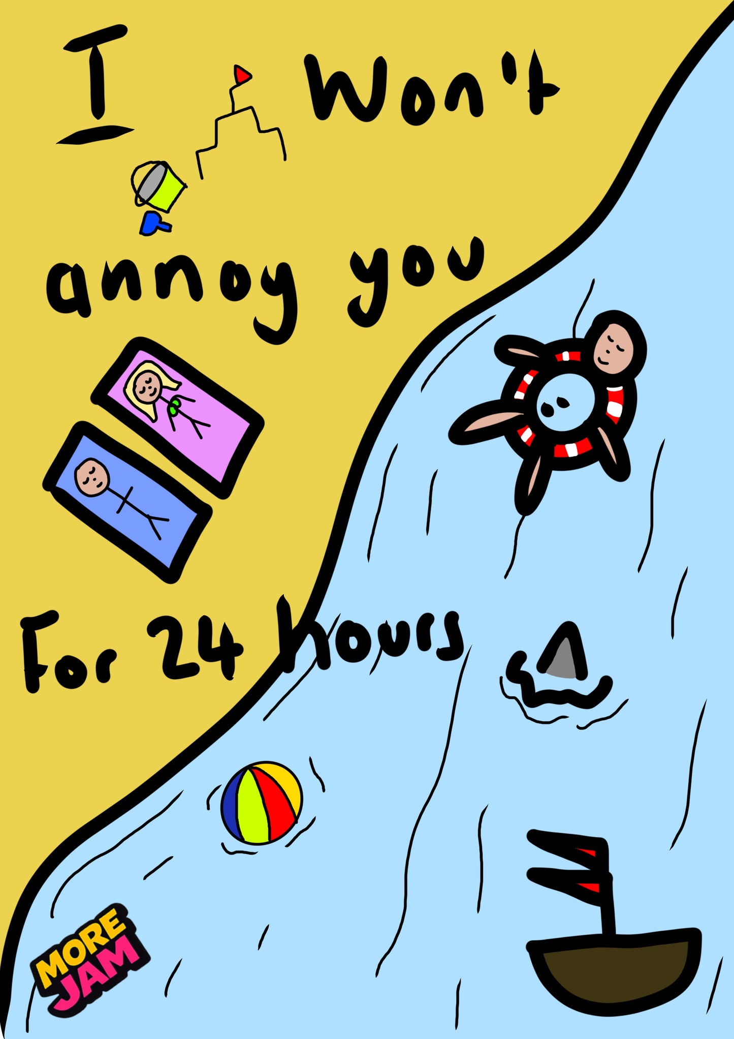 Beach Scene Prints UK | Unique A4 Wall Art | More Jam