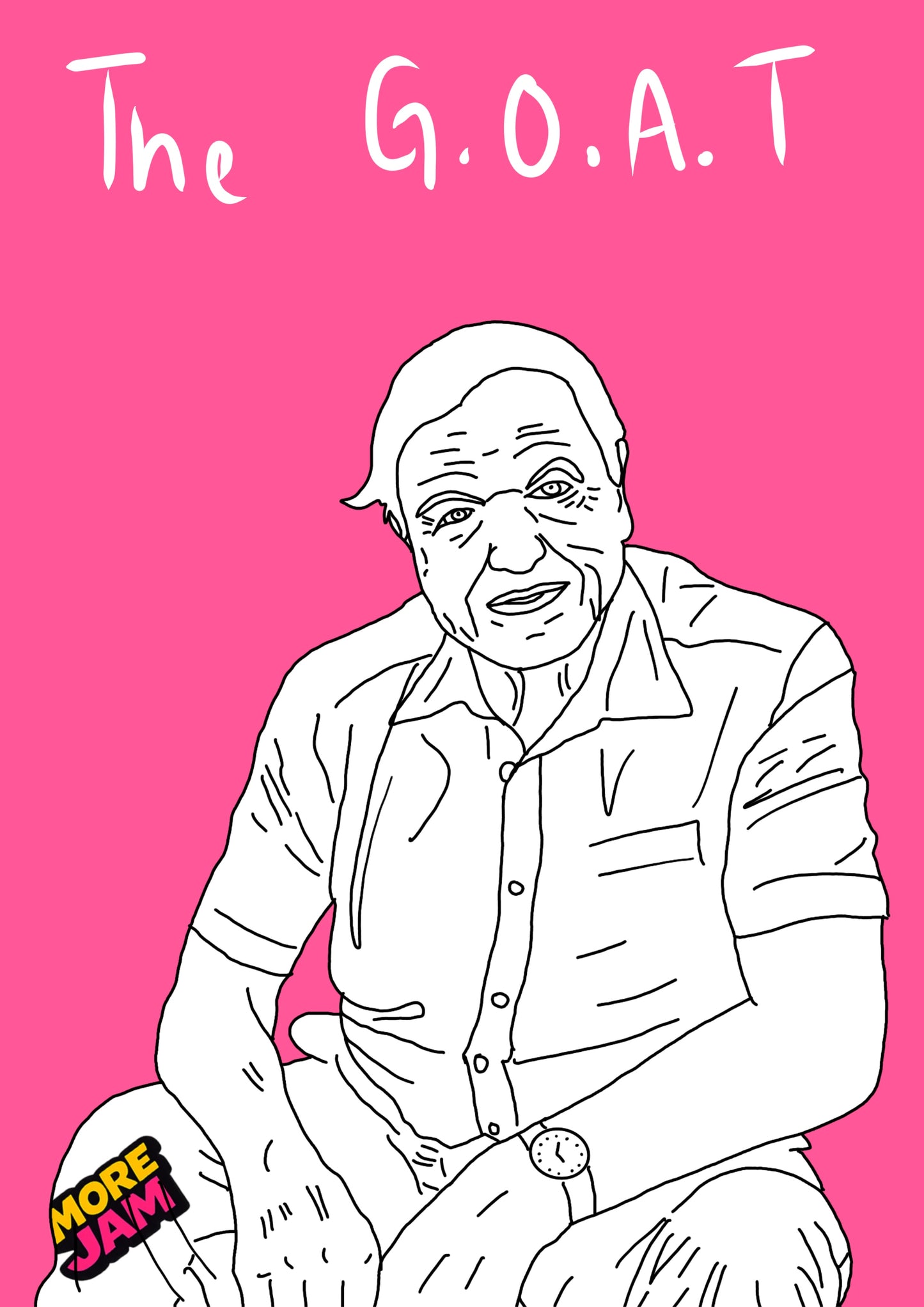 David Attenborough Prints UK | Unique A4 Wall Art | More Jam