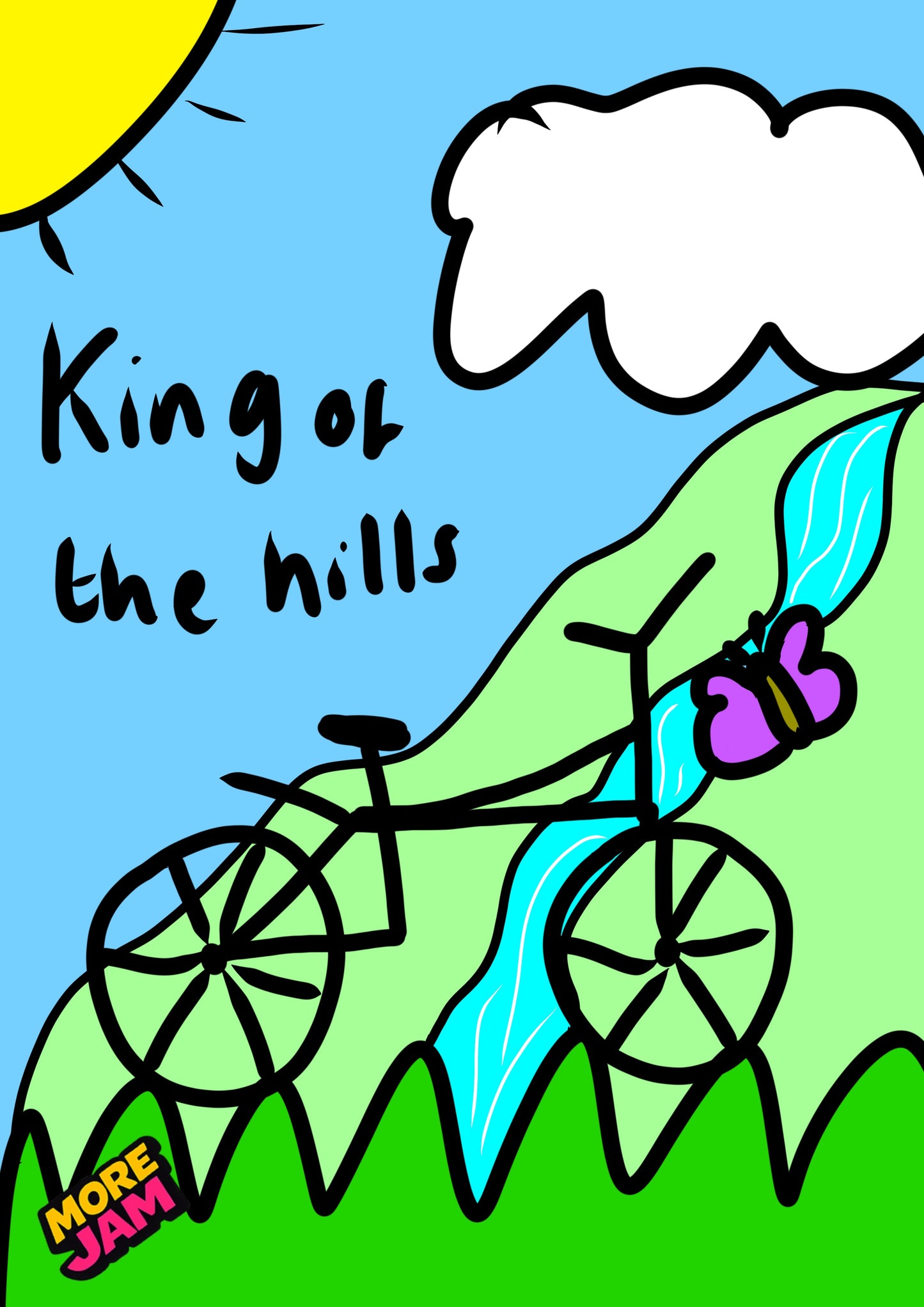Biker Card King Of The Hills| Funny Birthday Card | More Jam