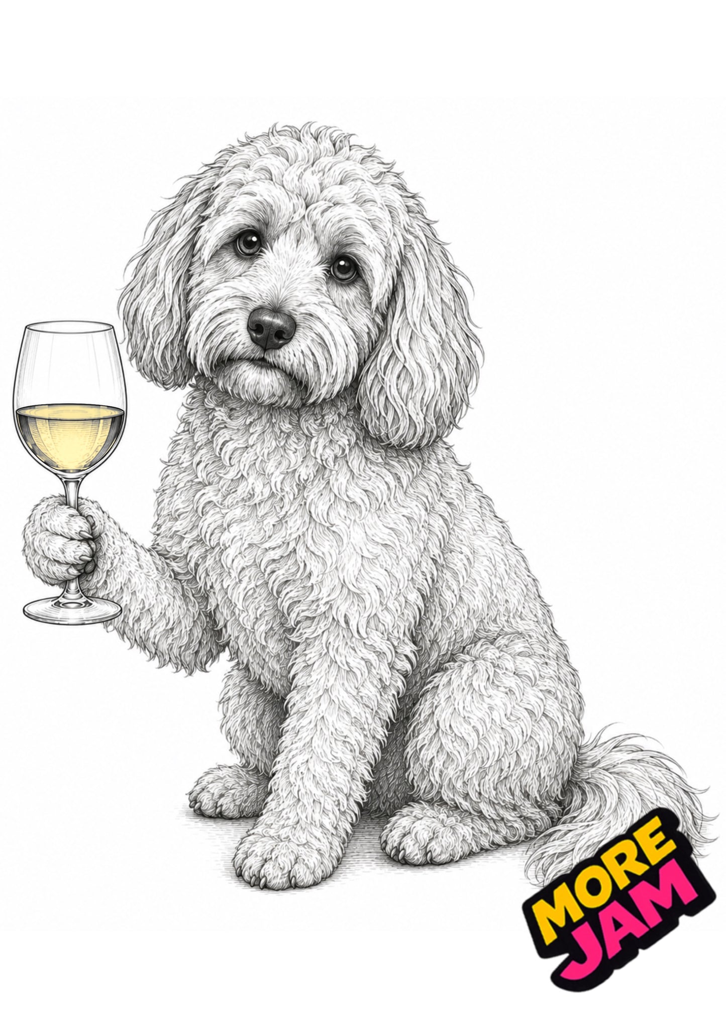 Sophisticated Cockerpoo Print UK | Unique A4 Wall Art | More Jam