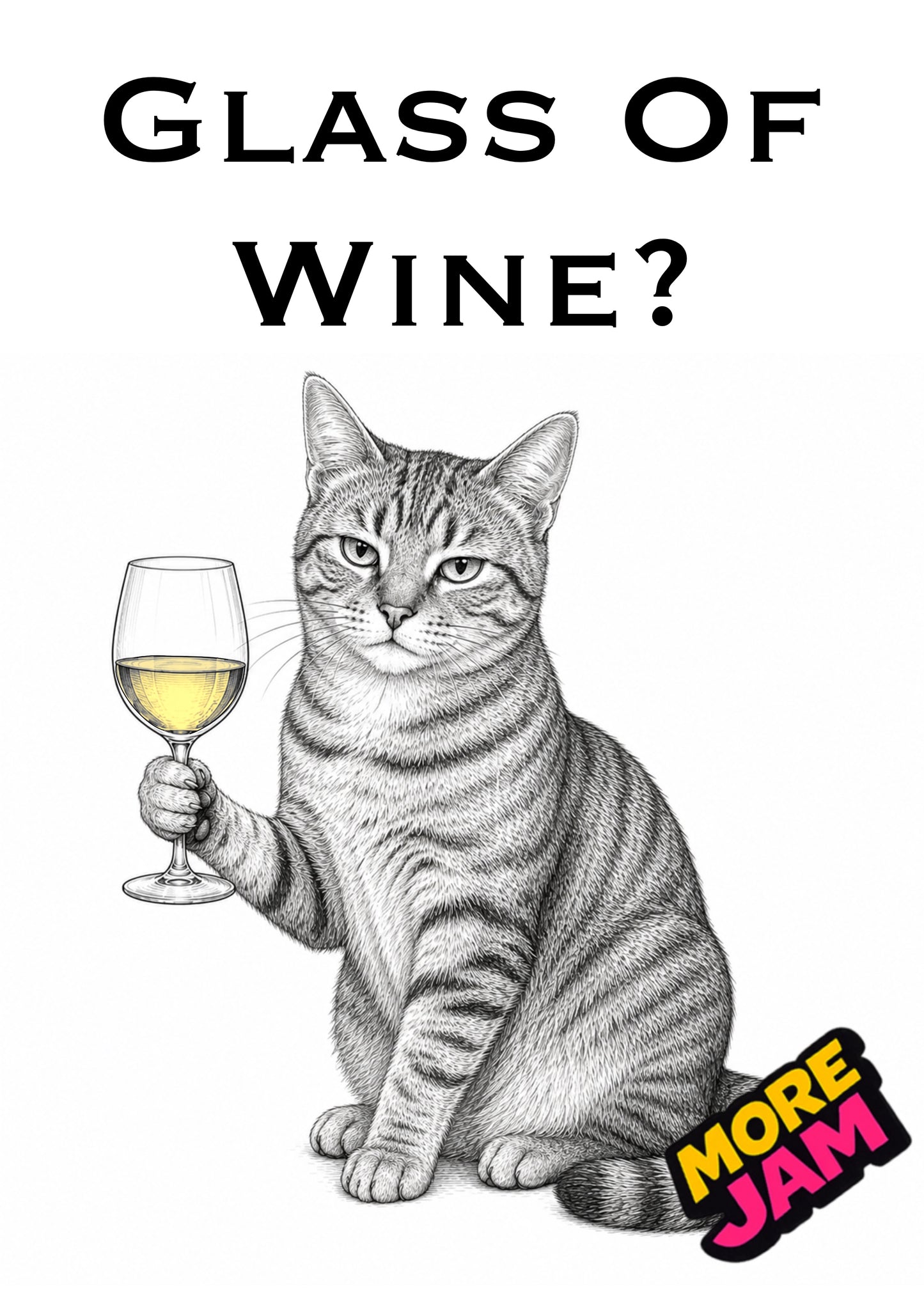 Sophisticated Tabby Cat | Funny Birthday Card | More Jam