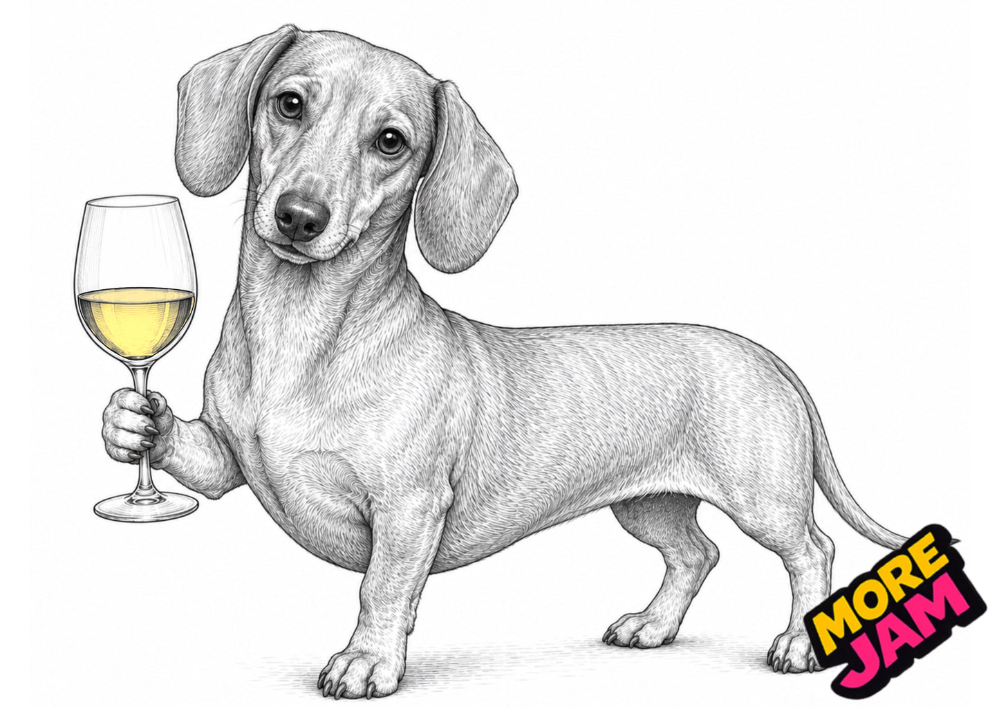 Sophisticated Dachshund Print UK | Unique A4 Wall Art | More Jam