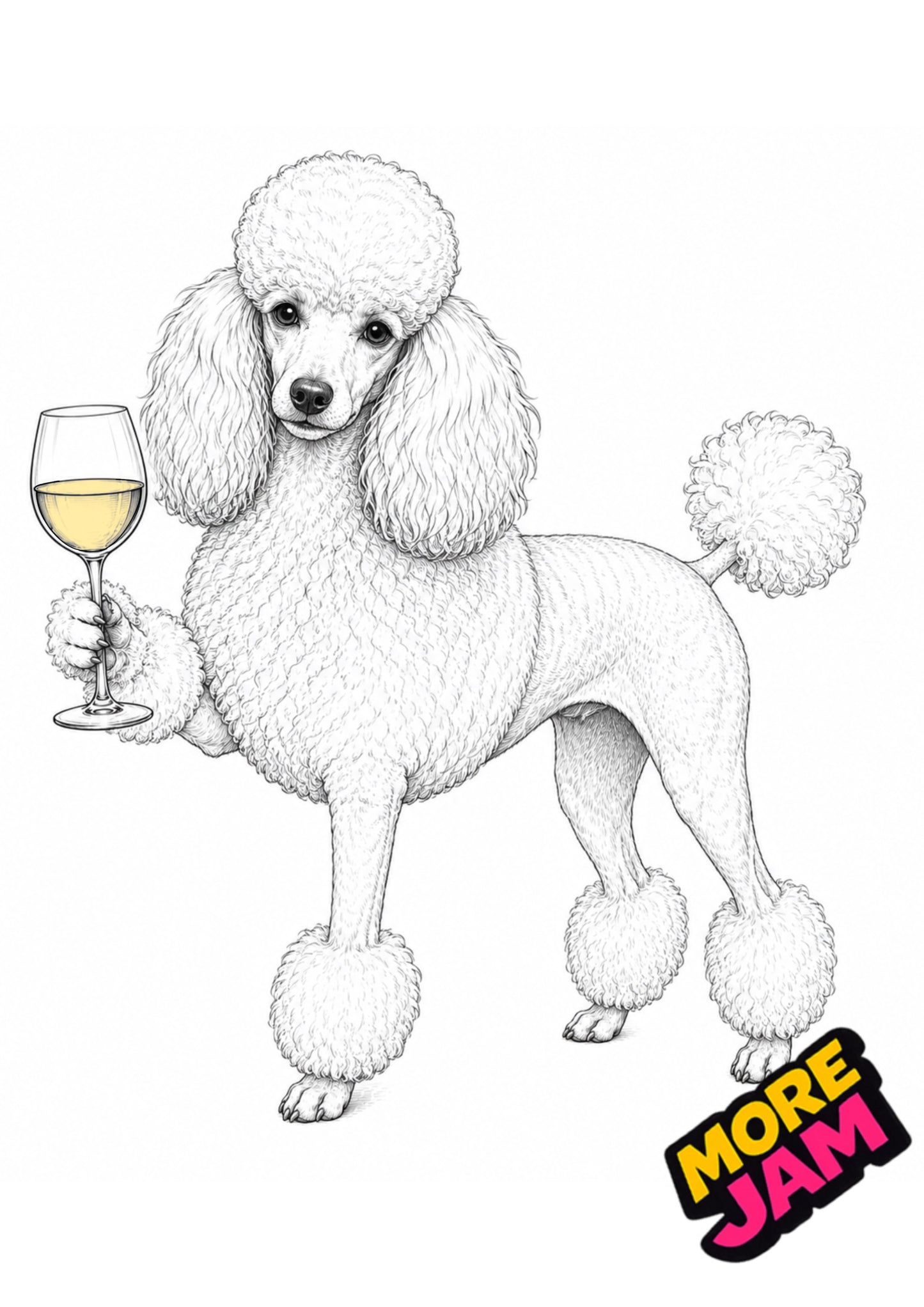 Sophisticated Poodle Print UK | Unique A4 Wall Art | More Jam