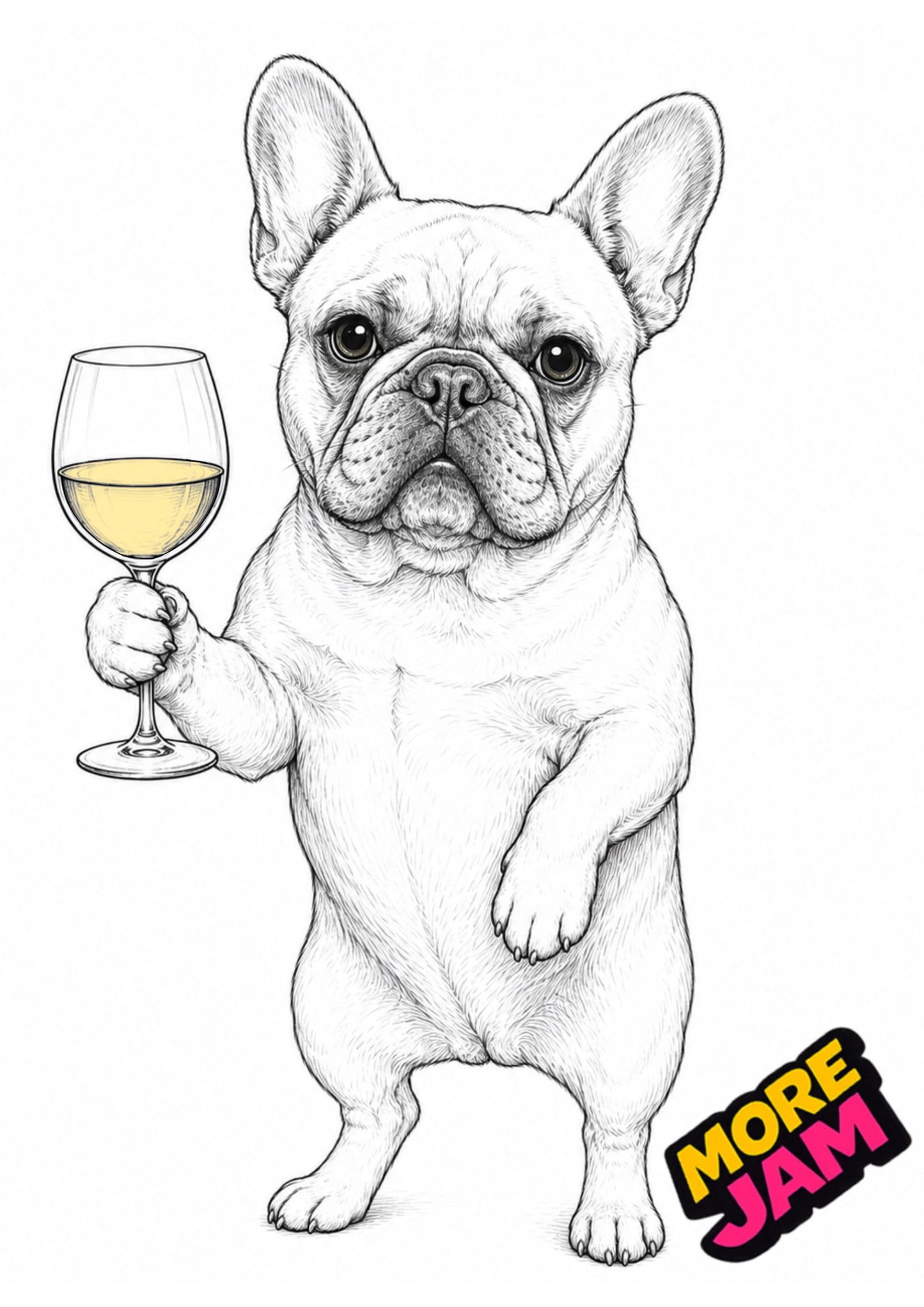 Sophisticated French Bulldog Print UK | Unique A4 Wall Art | More Jam
