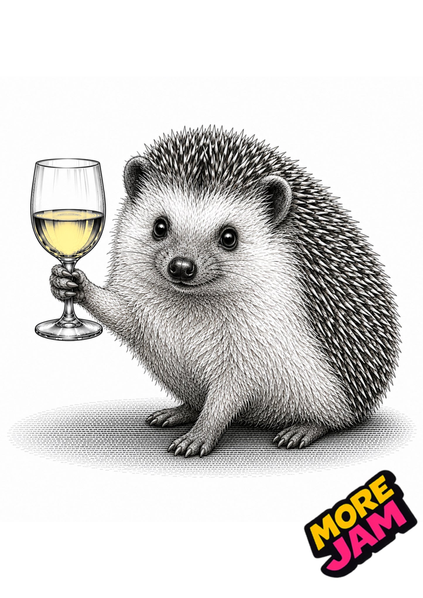 Sophisticated Hedgehog Print UK | Unique A4 Wall Art | More Jam