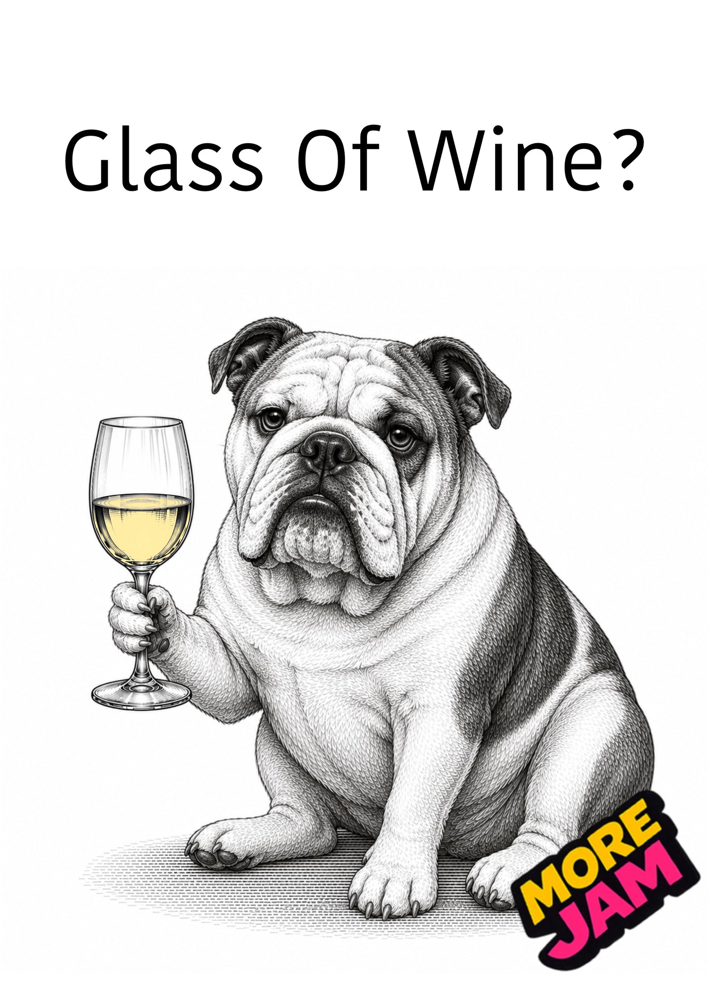 Sophisticated Bulldog | Funny Birthday Card | More Jam