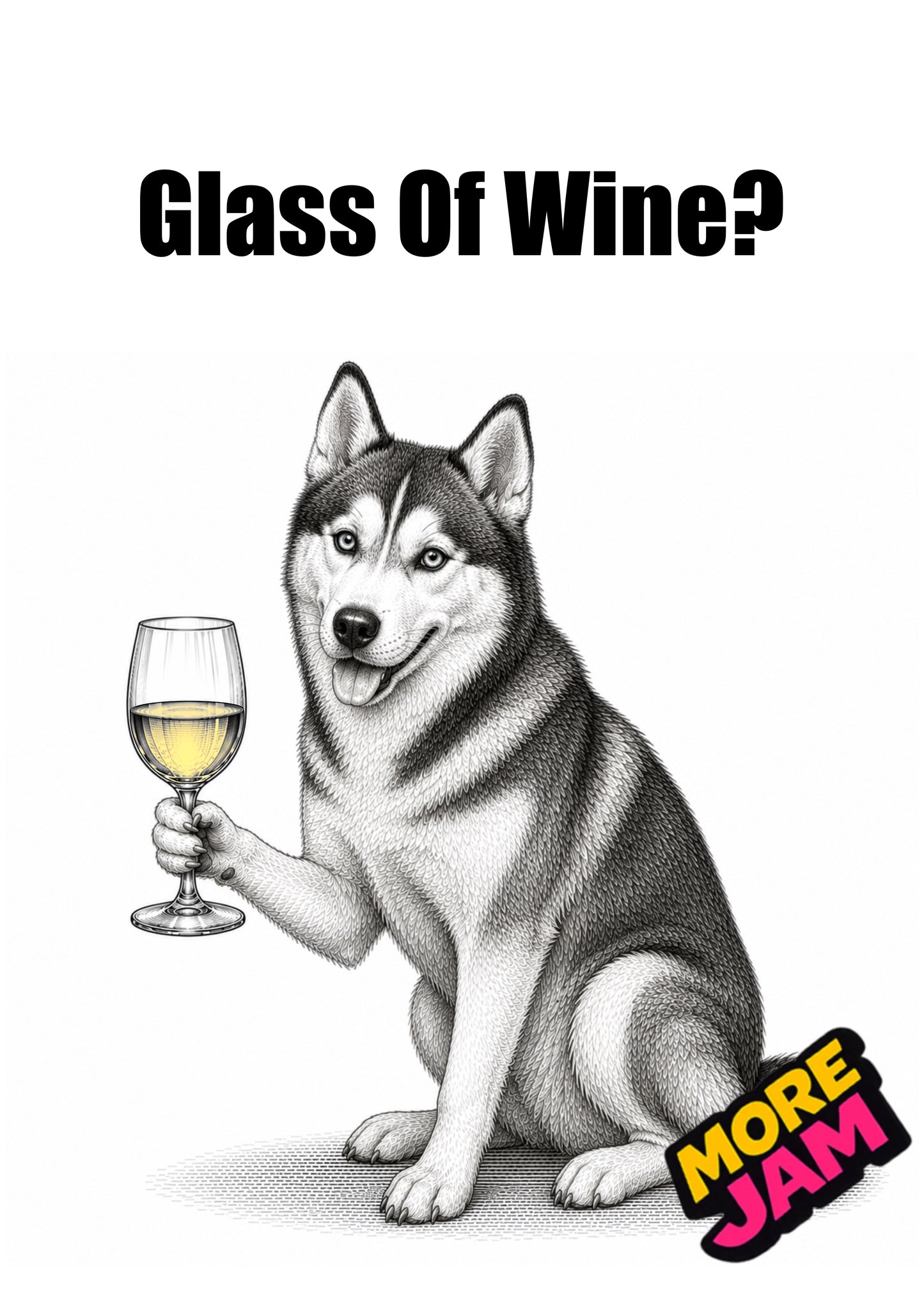 Sophisticated Husky | Funny Birthday Card | More Jam