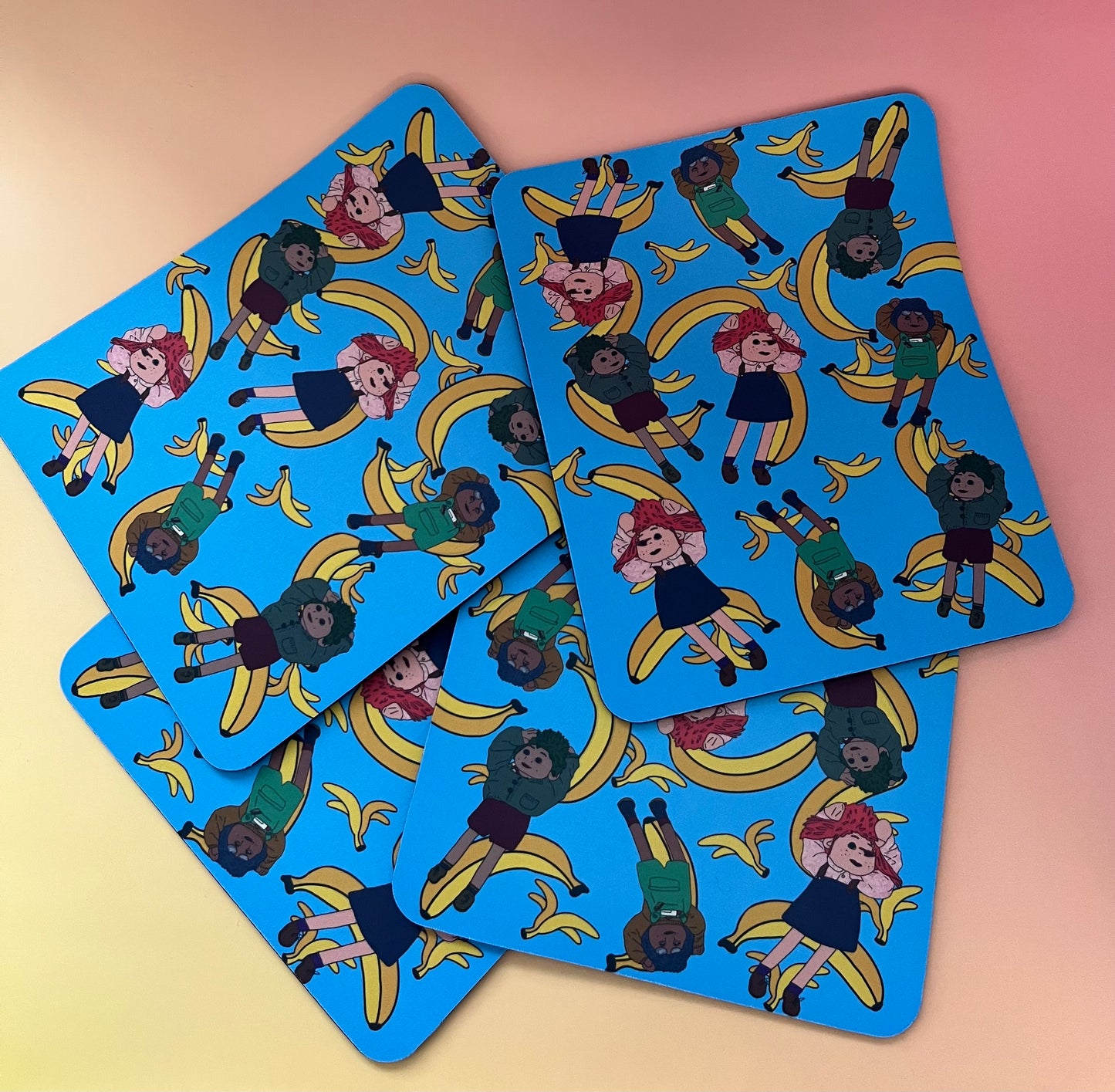 Falling Tots Mouse Mats