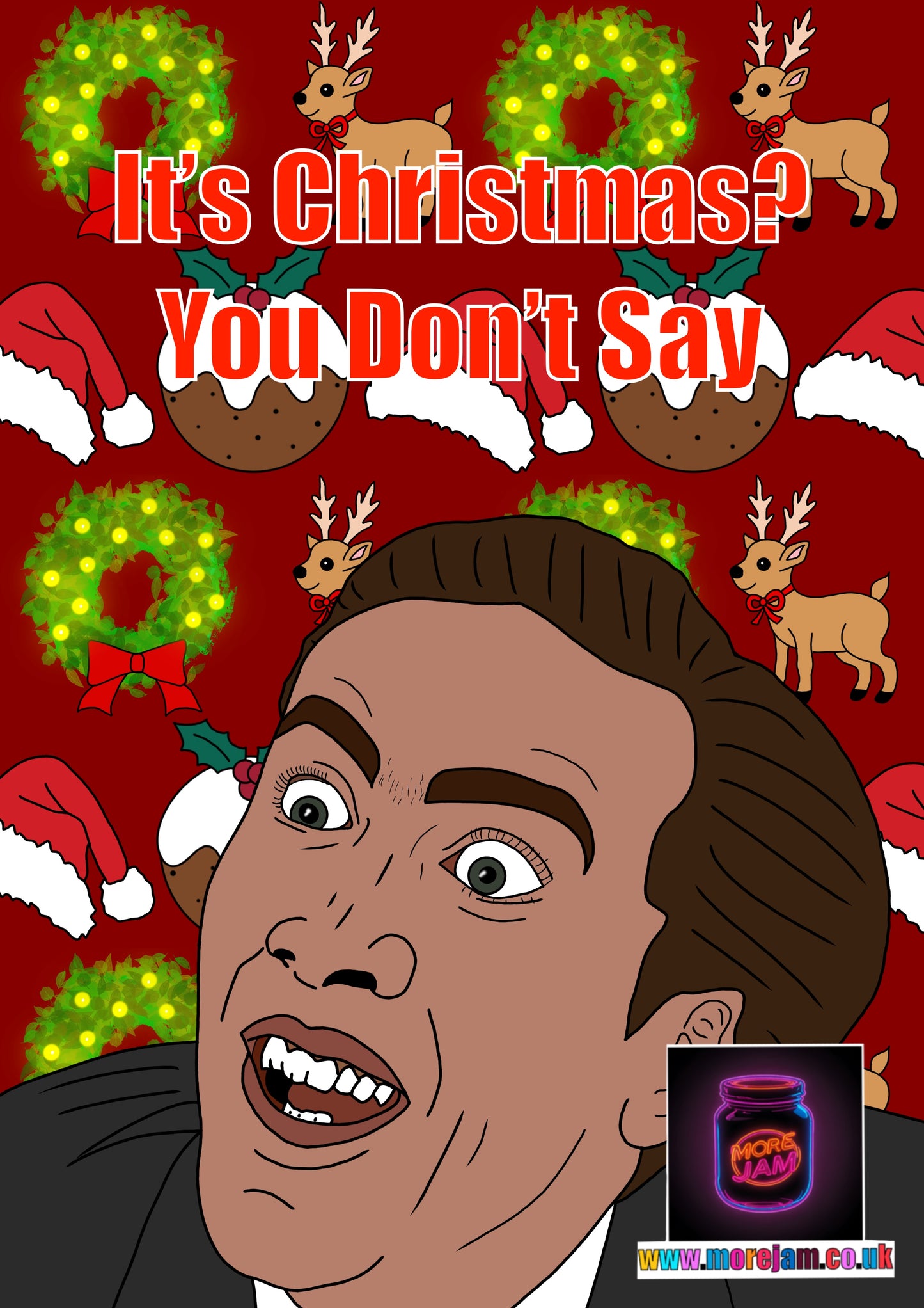 Nicholas Cage | Funny Christmas Card | More Jam