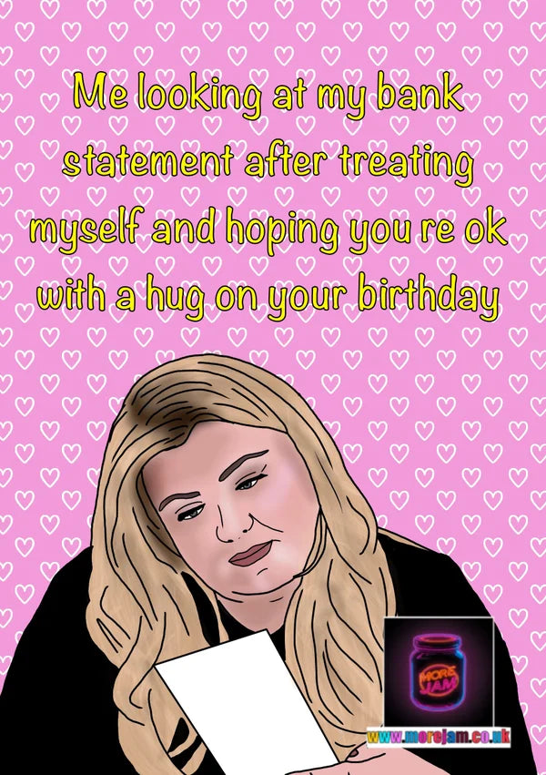 Birthday Card Gemma Collins Hugs | More Jam