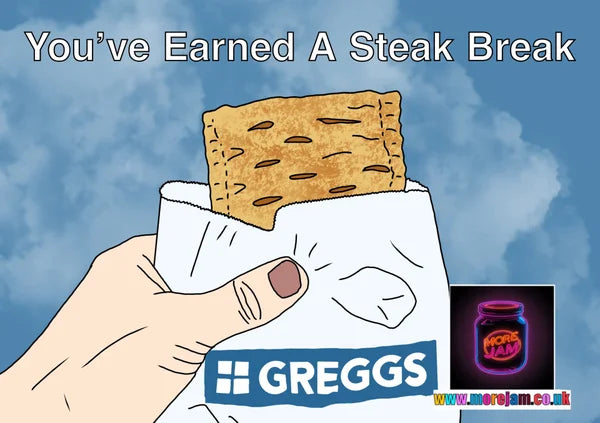 Greggs Steak Bake | Father's Day Card | More Jam