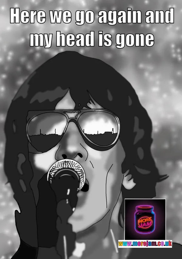 OASIS REUNION 2025 Richard Ashcroft | Here We Go Again and my Head is Gone | Oasis Richard Ashcroft Greetings Card | More Jam