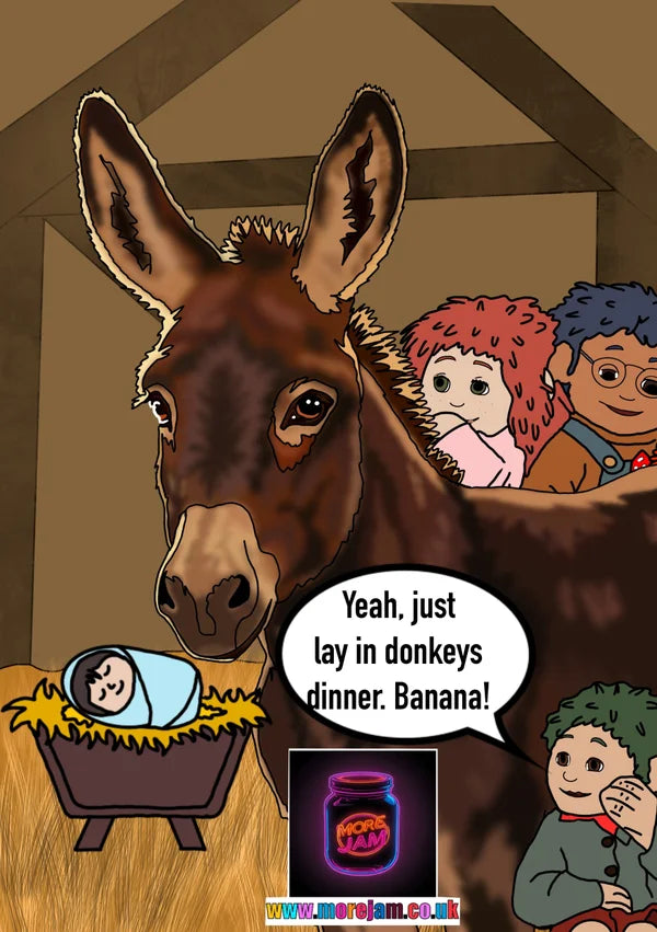 Donkey's Dinner | Funny Tots TV Christmas Card | More Jam
