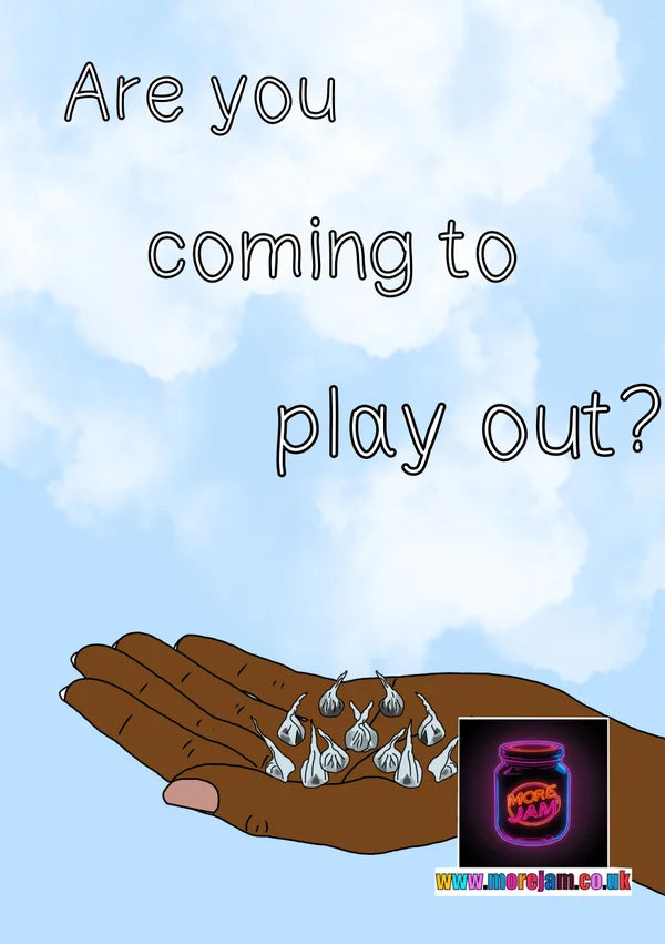 Fun Snaps | Coming to Play Out? | Nostalgic 90s Greetings Card | More Jam