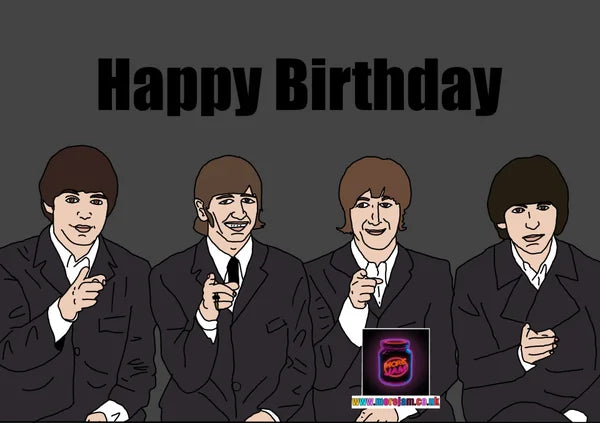 Birthday Card The Beatles | More Jam