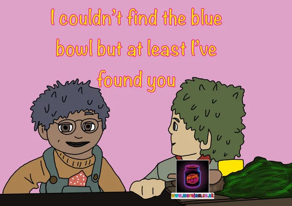 You: 1 Blue Bowl: 0 | Funny Tots TV Card | More Jam