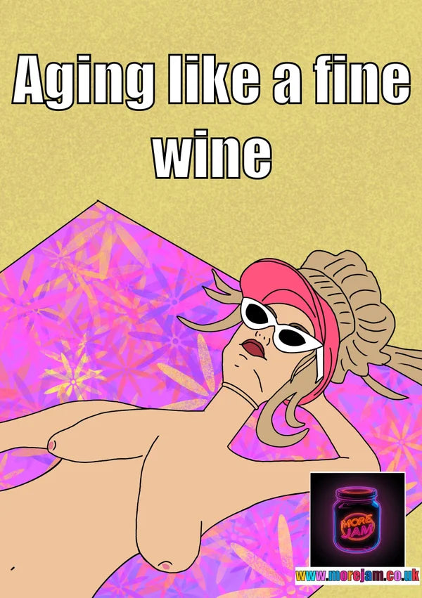 Birthday Card Barbie Aging Like A Fine Wine