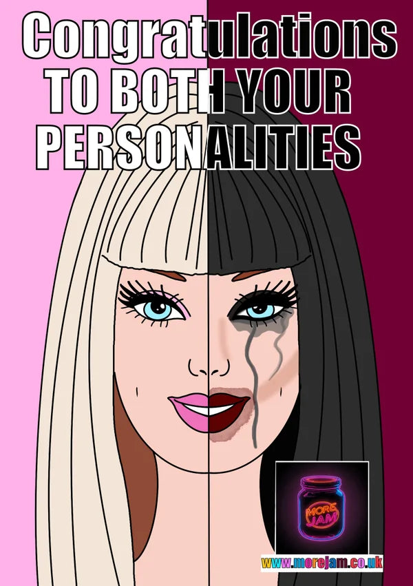 Congratulations To Both Your Personalities | Funny Barbie Greetings Card | More Jam