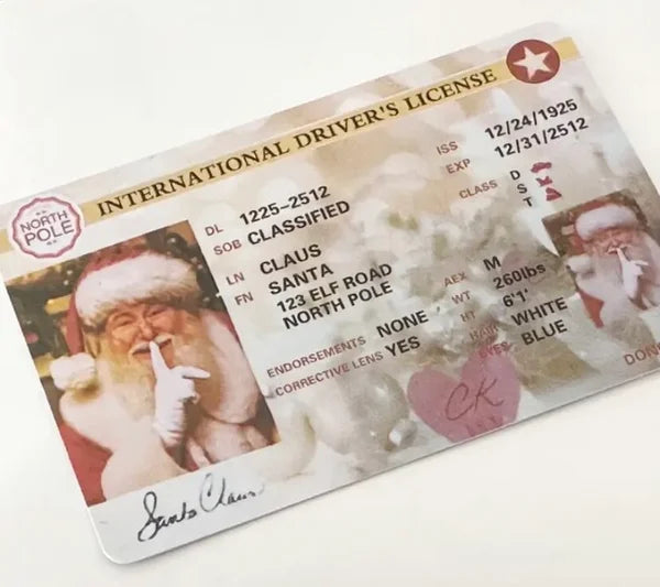Santa's Driving Licence HE'S BEEN