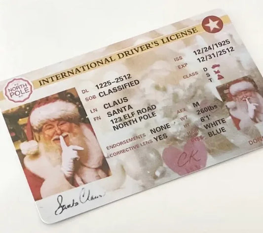 Santa's Driving Licence HE'S BEEN