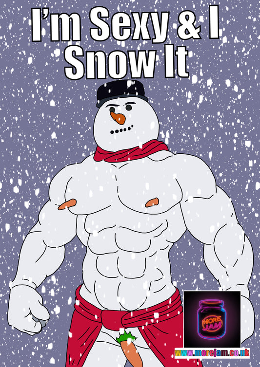 Christmas Card Sexy Snowman