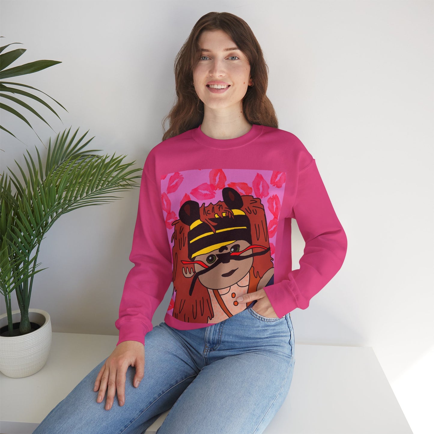 **Limited Edition**  Sweatshirt – Pink Scary Tiger Jumper