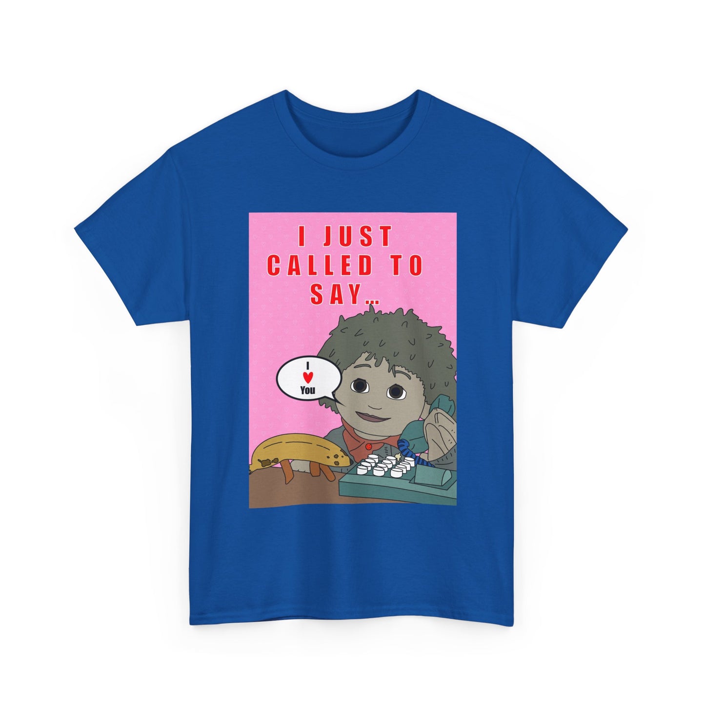 Limited Edition Valentines Day “I Just Called to Say I  You” Cartoon Graphic T-Shirt