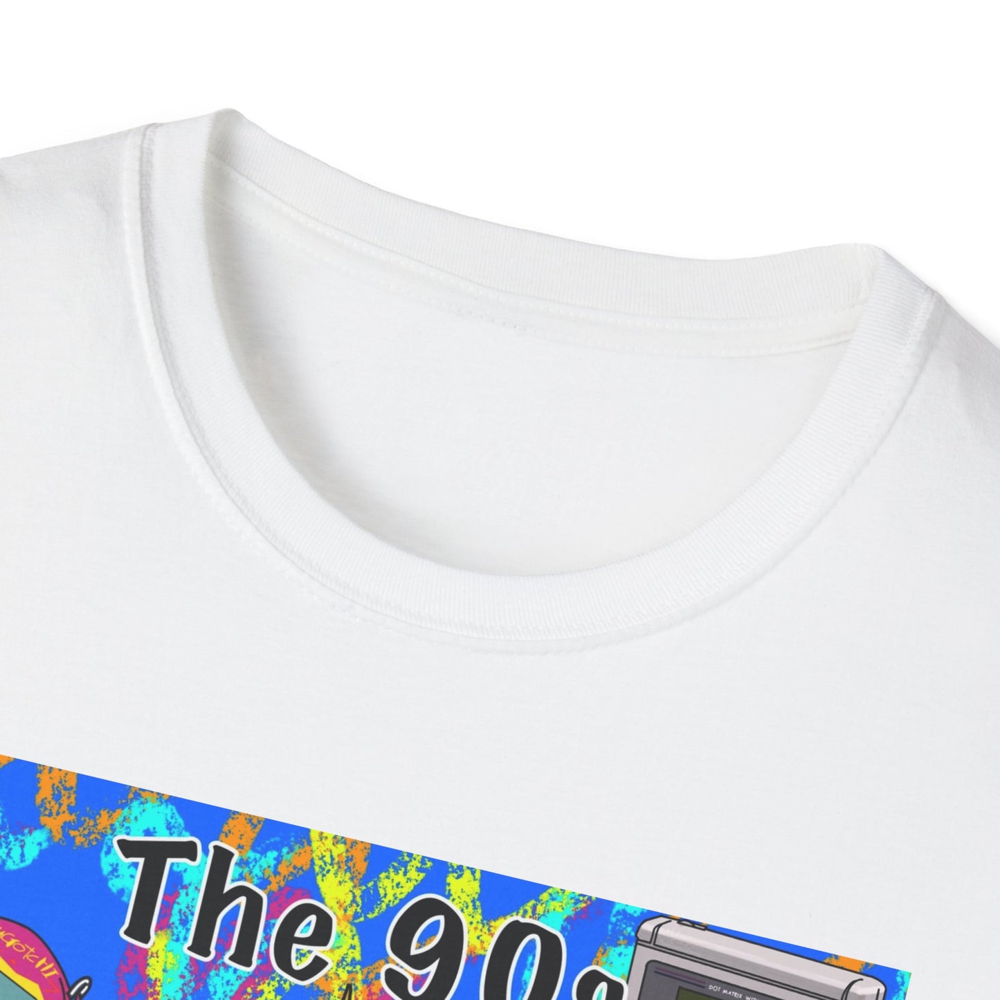 90s Nostalgia T-Shirt — Retro Toys & Pop Culture Collage