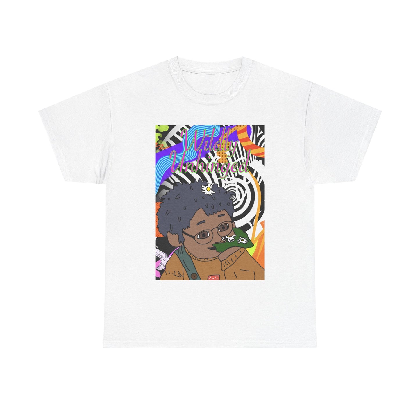 Graphic Tee — Retro Wildly Unhinged Psychedelic Design