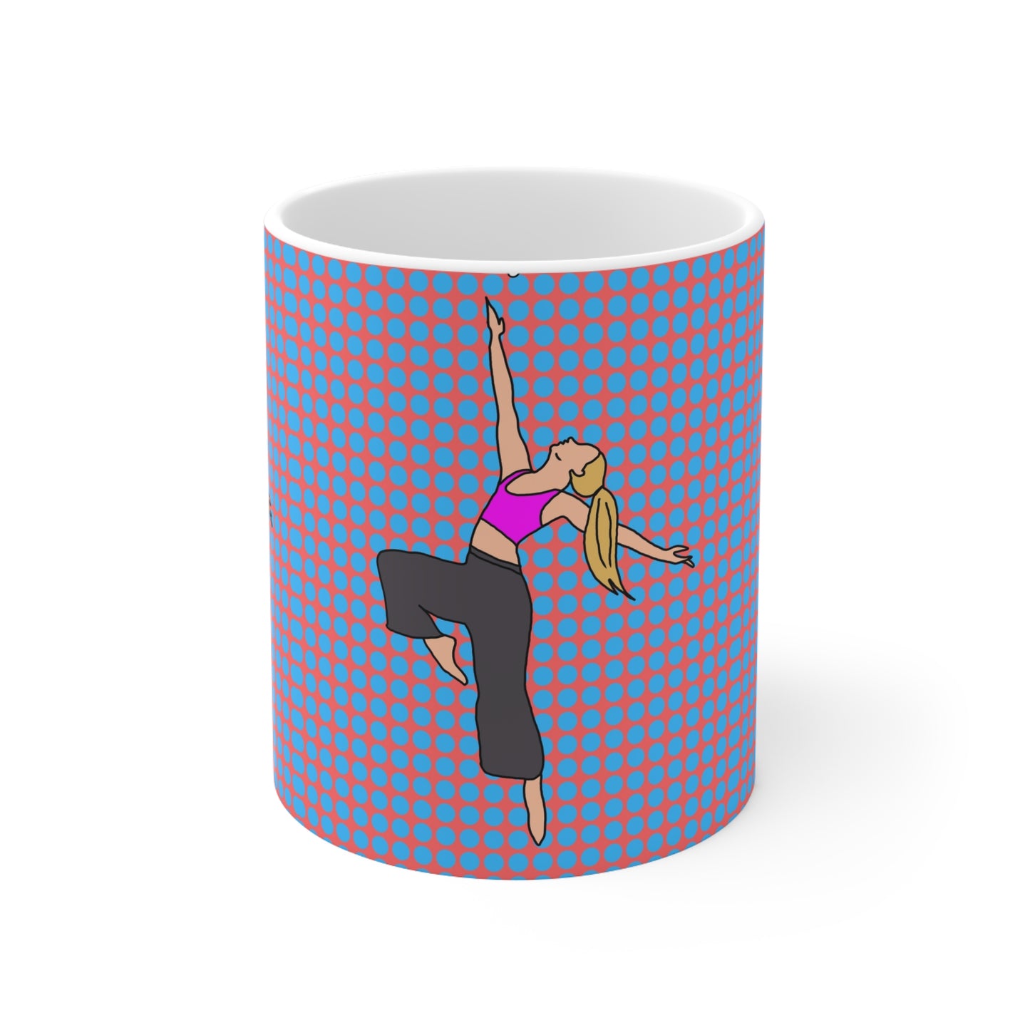 Dance Pose Ceramic Mug — Modern Pop Art Dancer Coffee