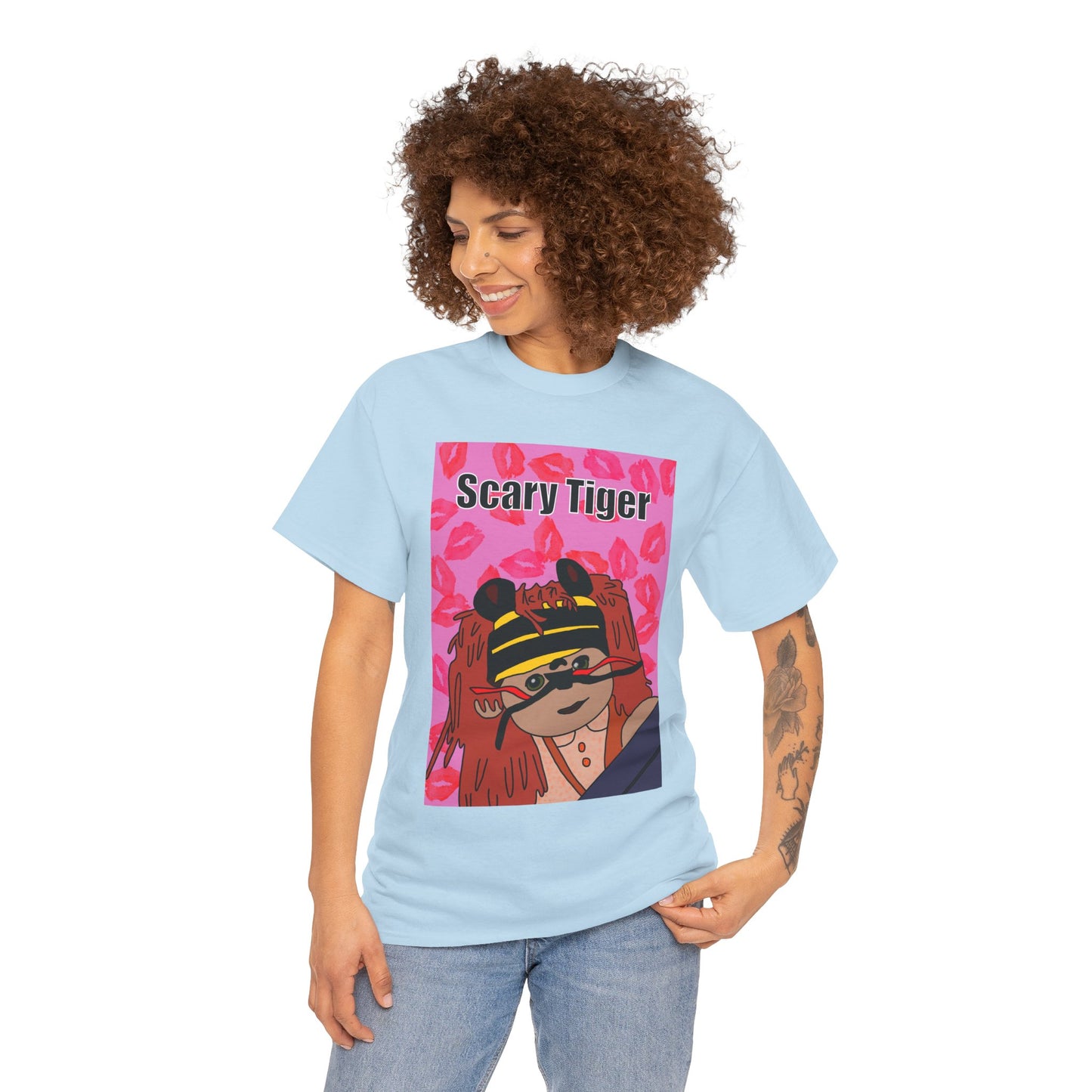 Limited Edition Valentines Day Scary Tiger Graphic Tee