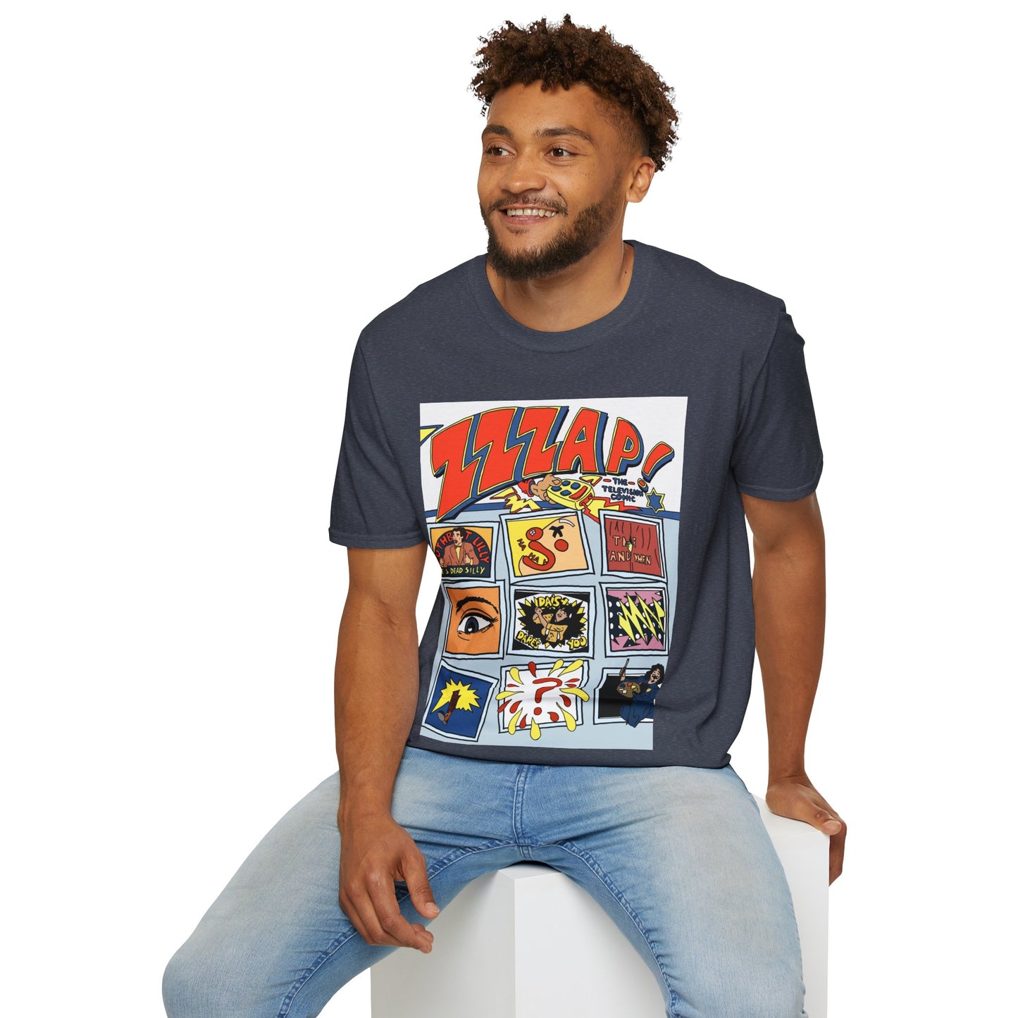 ZZZAP! TV Show 90s Comic Panel Graphic T-Shirt