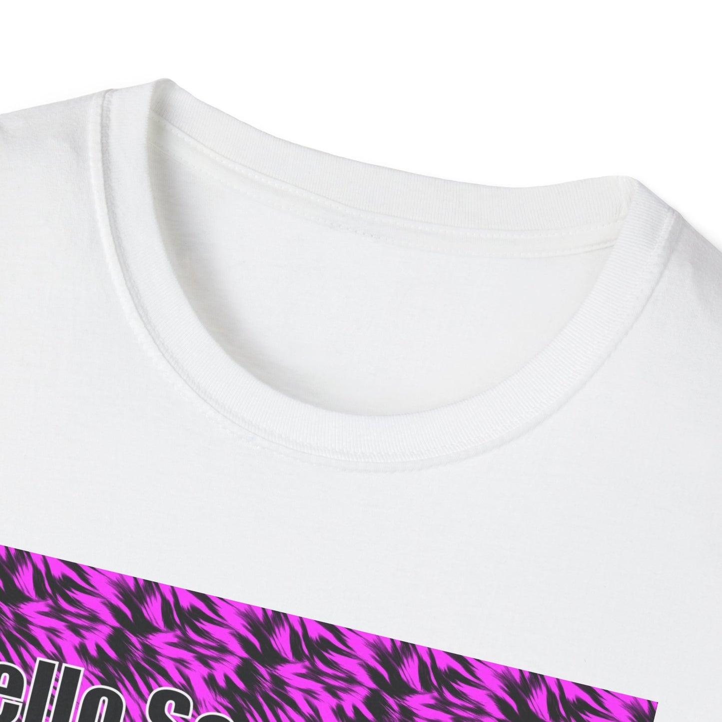 Graphic T-Shirt — "Hello Scary Tiger" Retro Punk Cat Design