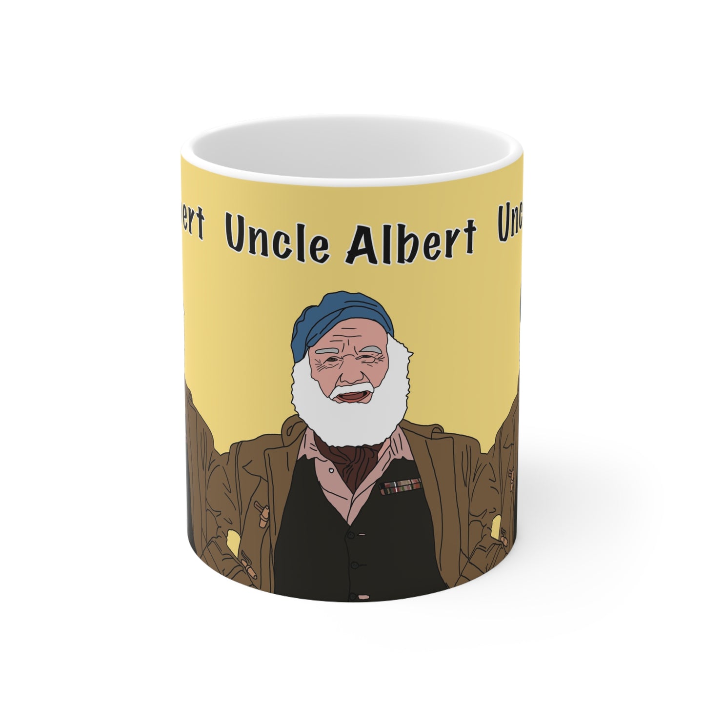 Uncle Albert Only Fools Ceramic Coffee Mug — Retro Bearded Sailor Design