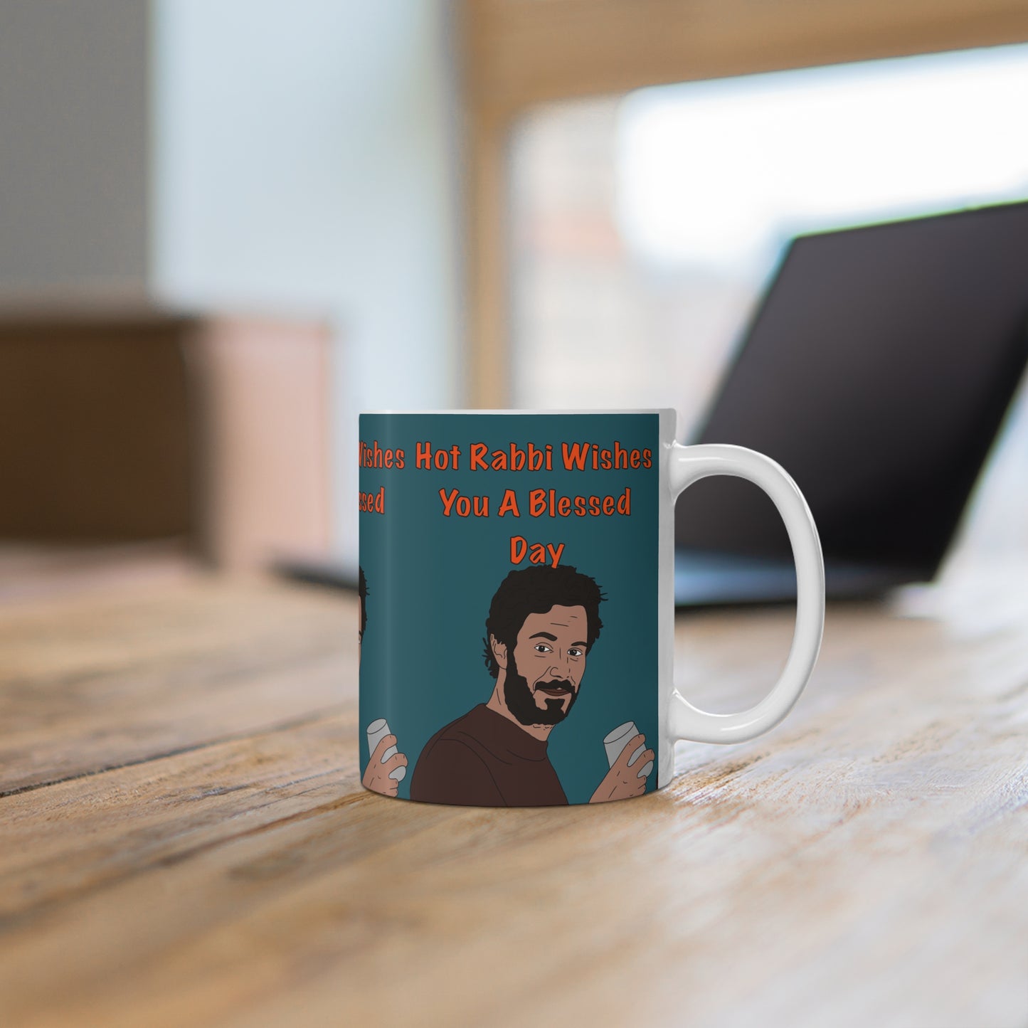 Nobody Wants This — “Hot Rabbi Wishes You A Blessed Day” Coffee Cup