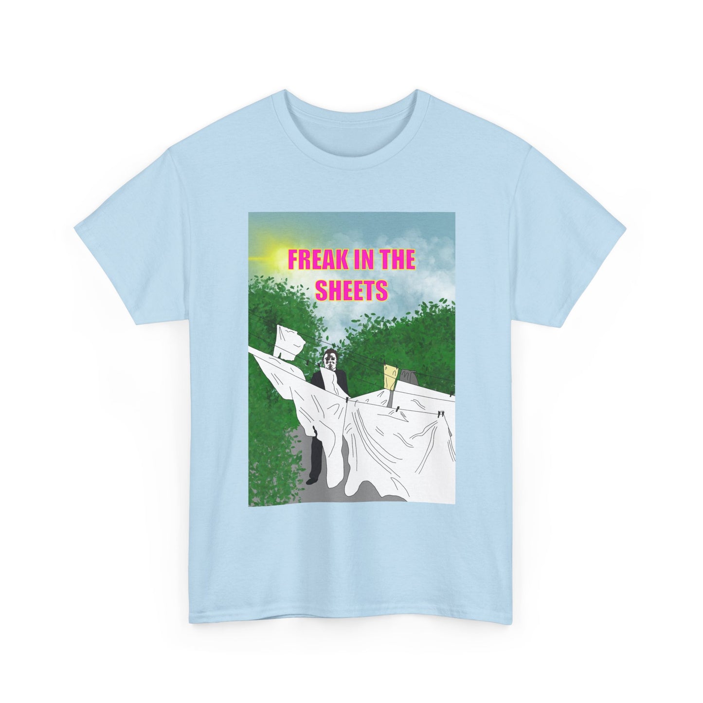 Graphic Tee — "Freak in the Sheets" Retro Ghost Design