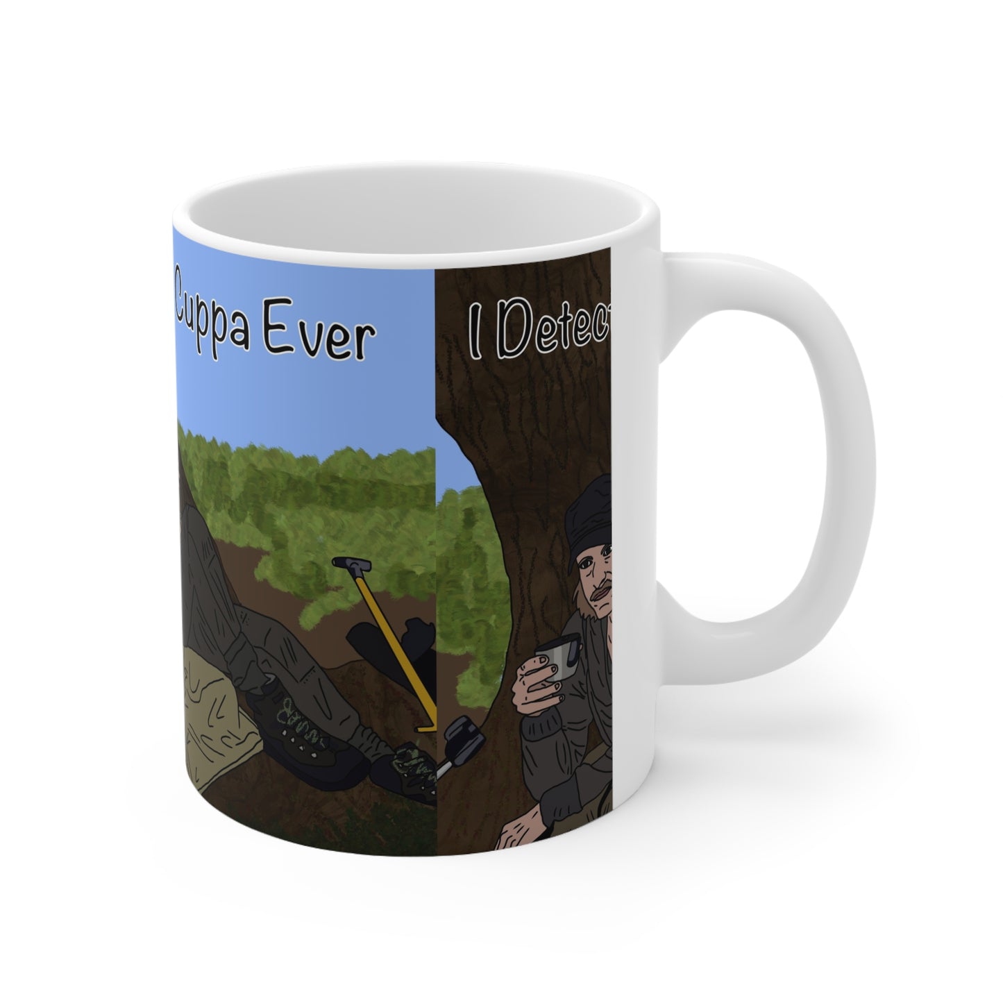 The Detectorists Relaxing Coffee Mug — "I Detect The Best Cuppa Ever" Ceramic Mug