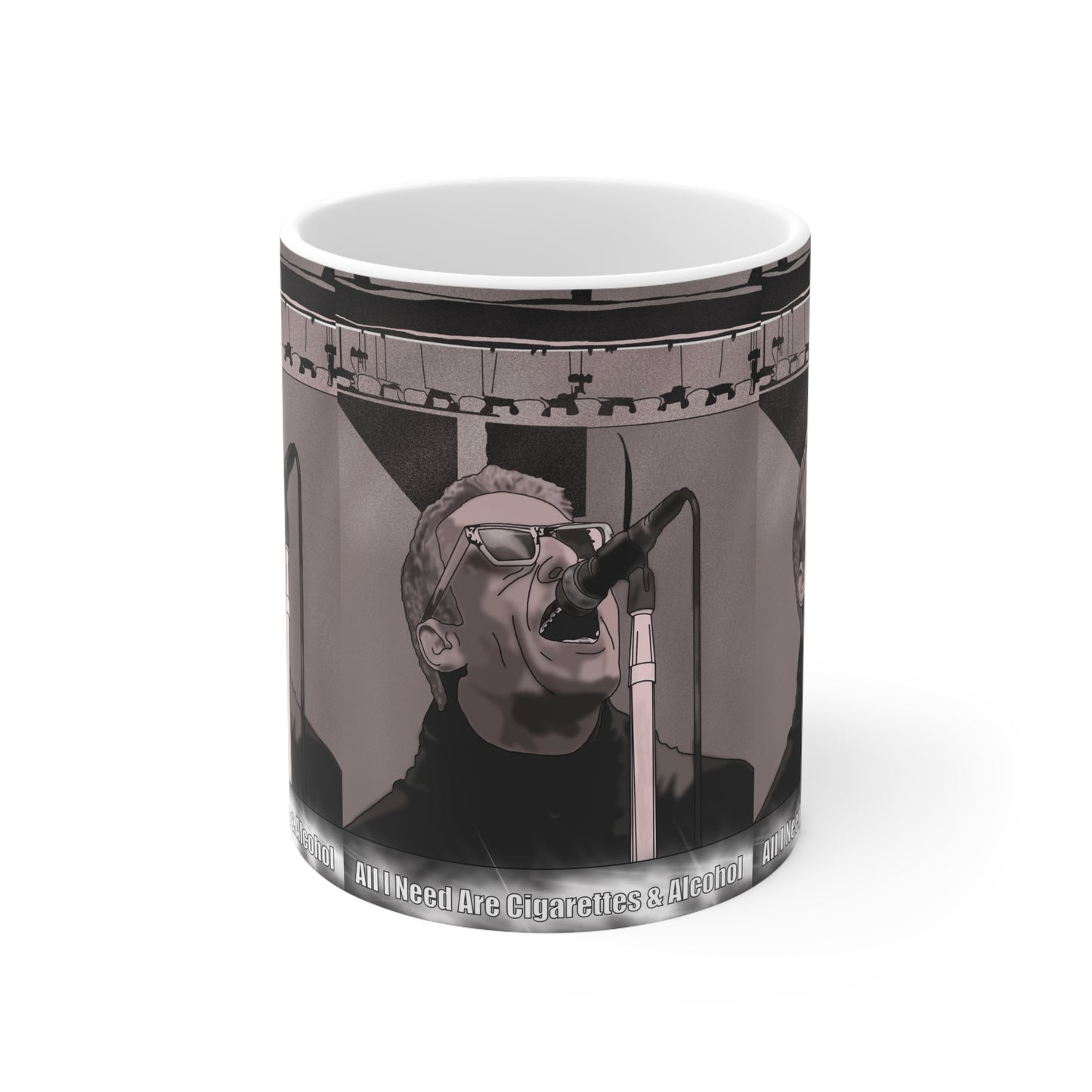 Liam Gallagher Ceramic Coffee Mug — Vintage Concert Photo Design
