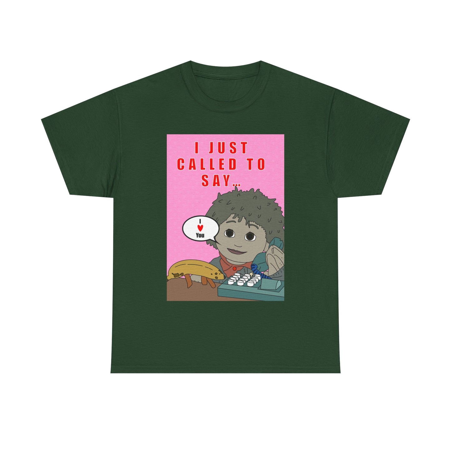 Limited Edition Valentines Day “I Just Called to Say I  You” Cartoon Graphic T-Shirt