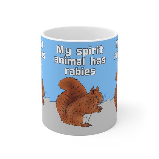 My Spirit Animal Has Rabies | Funny Squirrel Mug | More Jam