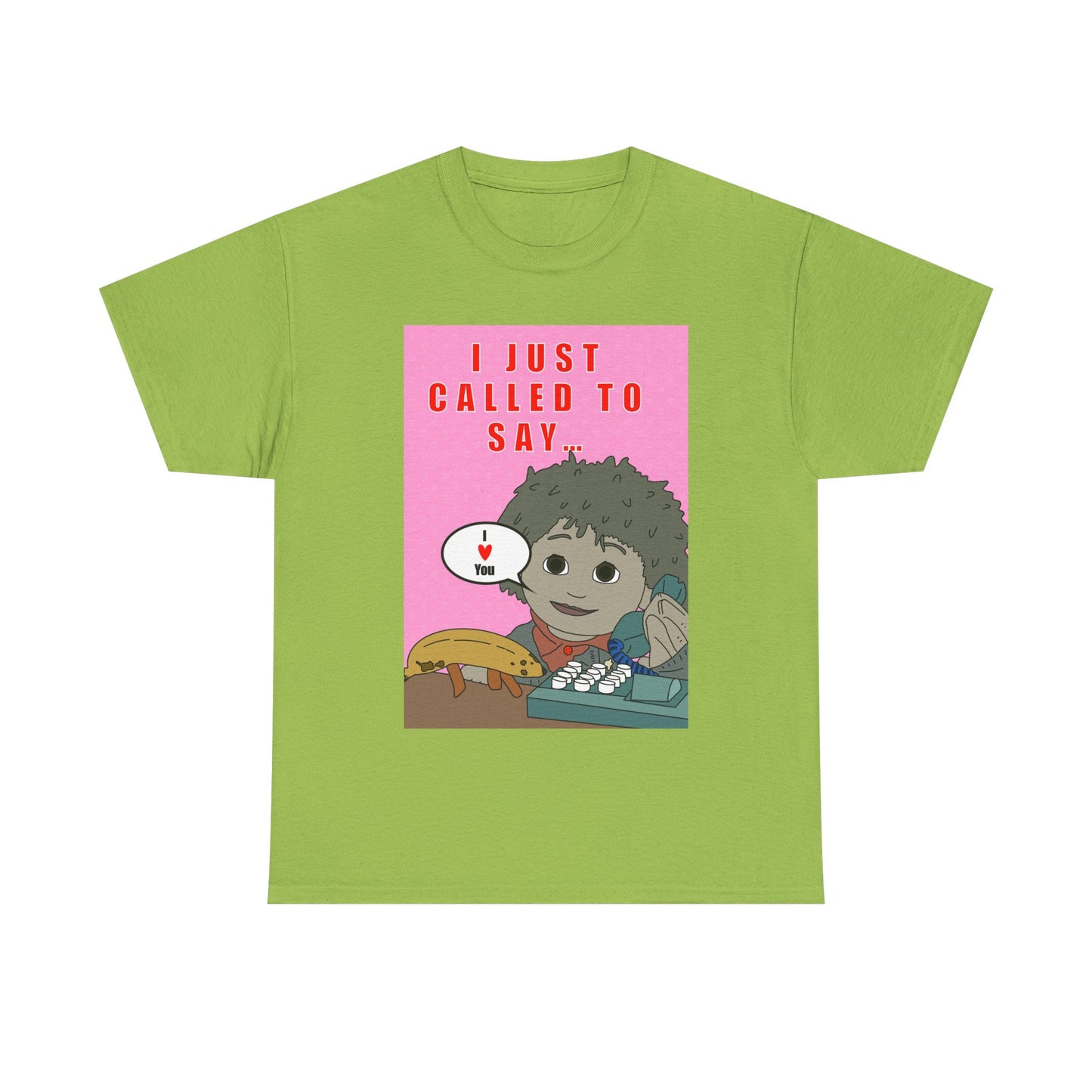 Limited Edition Valentines Day “I Just Called to Say I  You” Cartoon Graphic T-Shirt