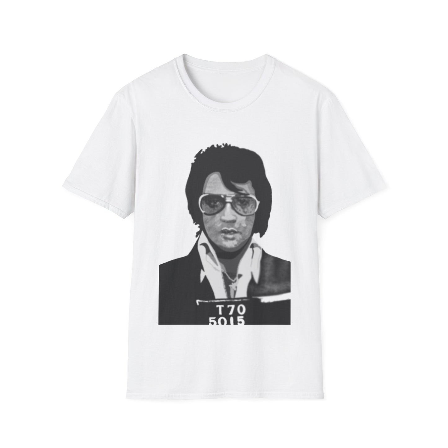Graphic Elvis Mugshot Portrait T-Shirt