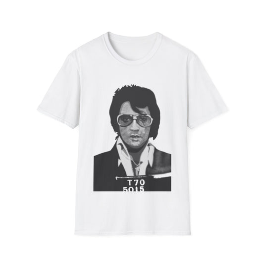Graphic Elvis Mugshot Portrait T-Shirt