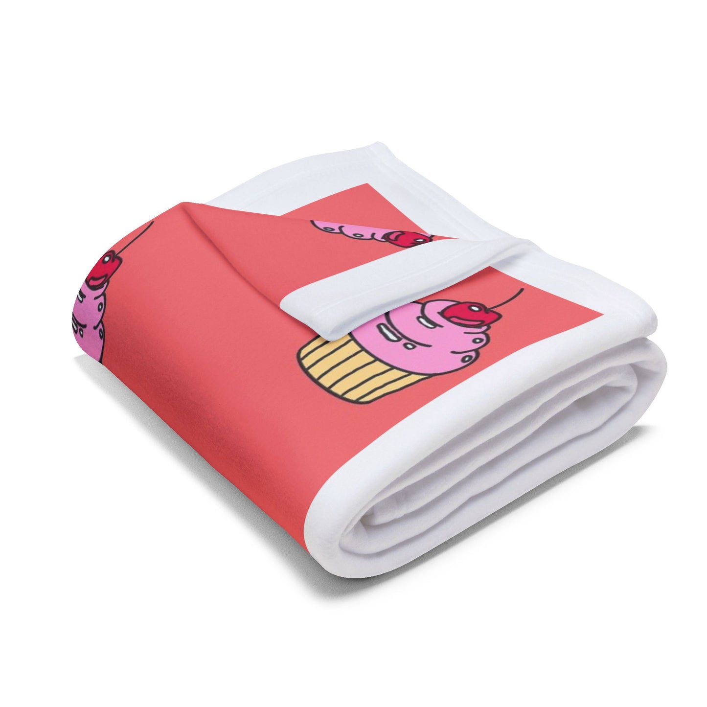 Tots Cupcake Pattern Cozy Throw