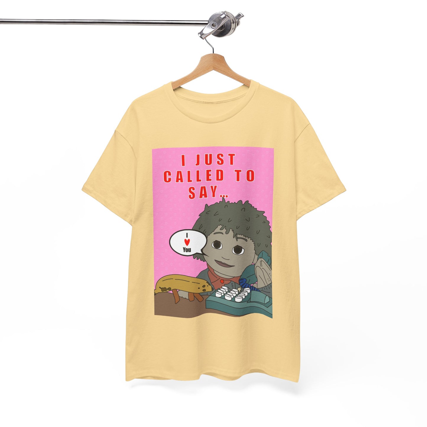 Limited Edition Valentines Day “I Just Called to Say I  You” Cartoon Graphic T-Shirt