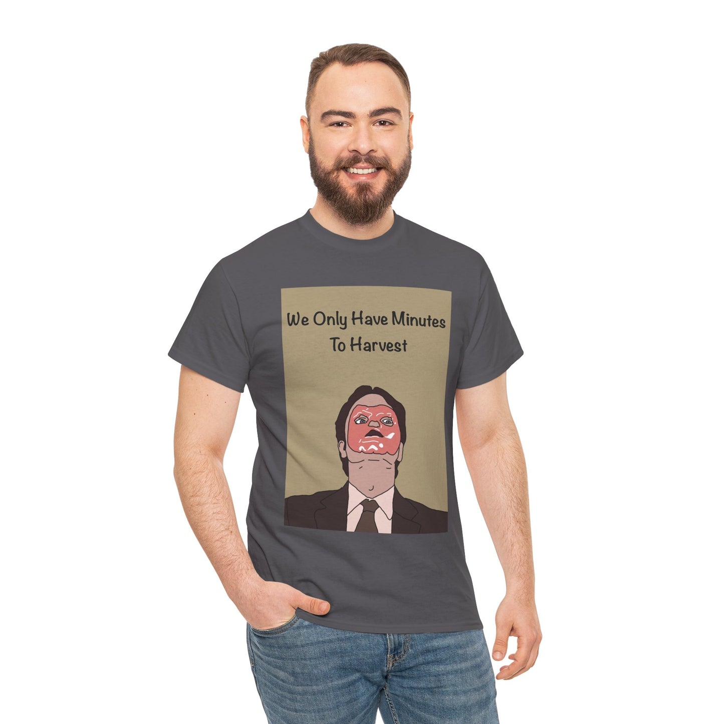 The Office Dwight Schrute Graphic T-Shirt — 'We Only Have Minutes To Harvest'