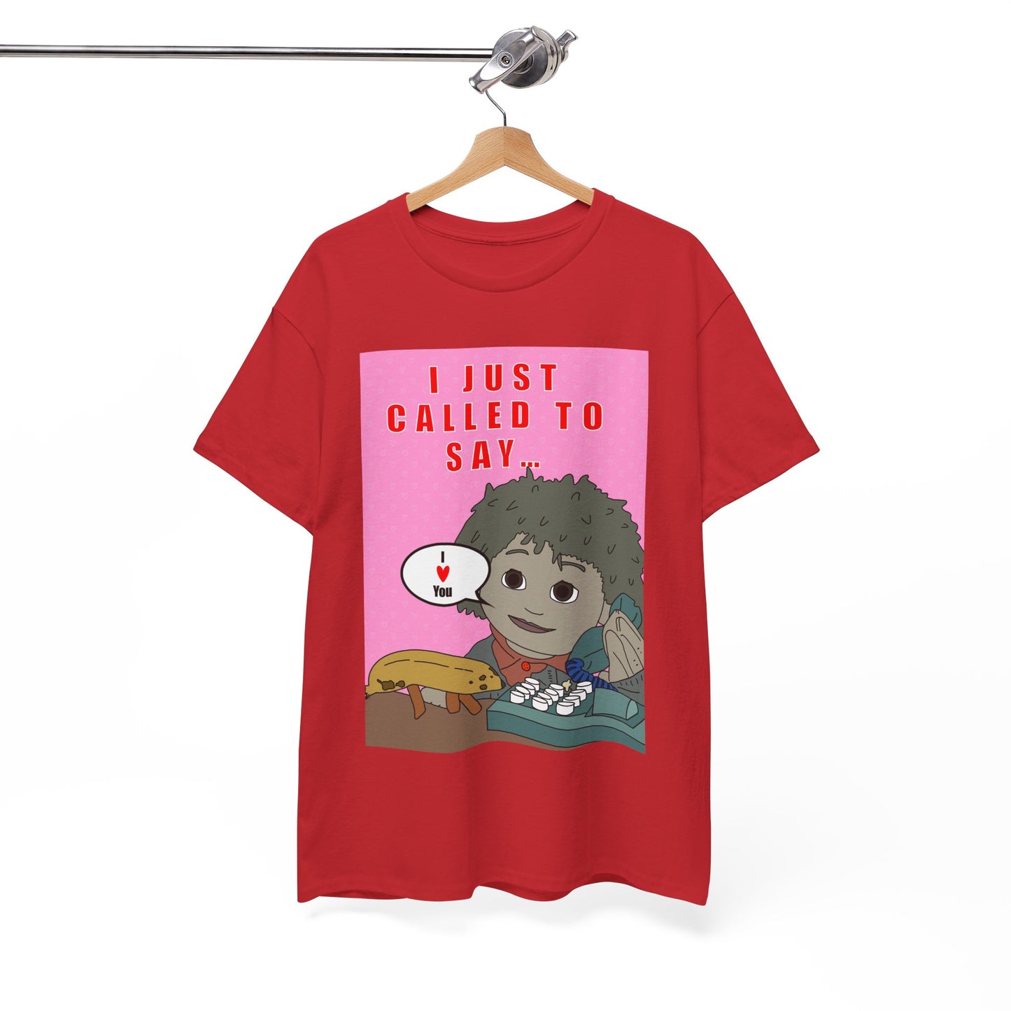 Limited Edition Valentines Day “I Just Called to Say I  You” Cartoon Graphic T-Shirt